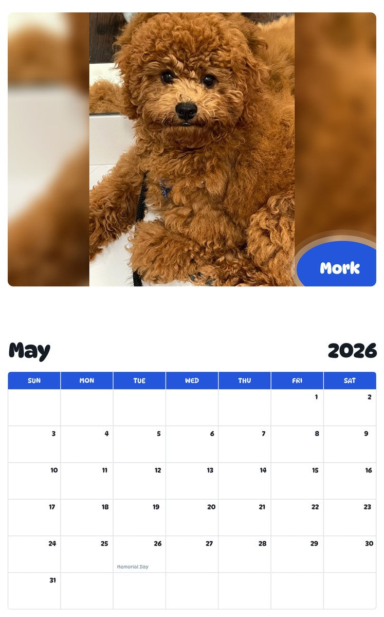 2026 - 2027 Mork - Pawidols Pet Calendar