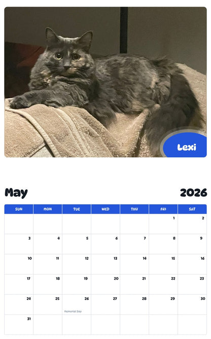 2026 - 2027 Lexi - Pawidols Pet Calendar