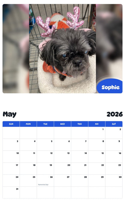 2026 - 2027 Sophie - Pawidols Pet Calendar