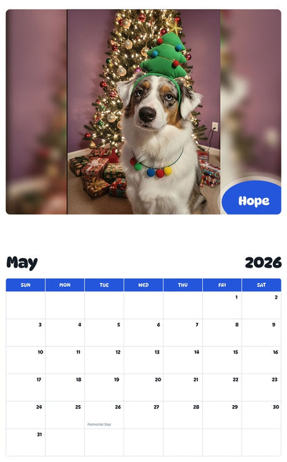 2026 - 2027 Hope - Pawidols Pet Calendar