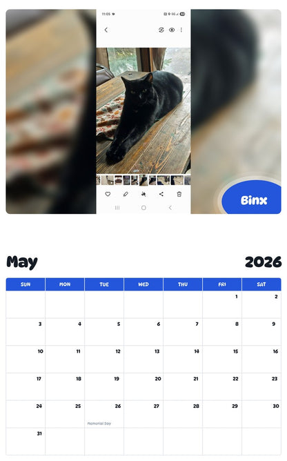 2026 - 2027 Binx - Pawidols Pet Calendar