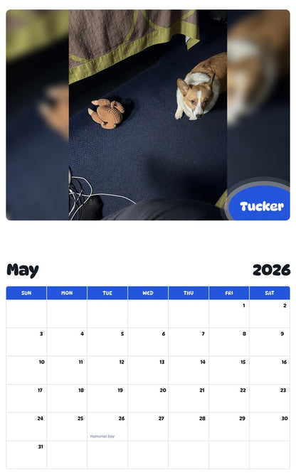 2026 - 2027 Tucker - Pawidols Pet Calendar