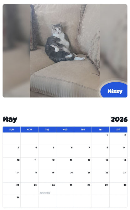 2026 - 2027 Missy - Pawidols Pet Calendar
