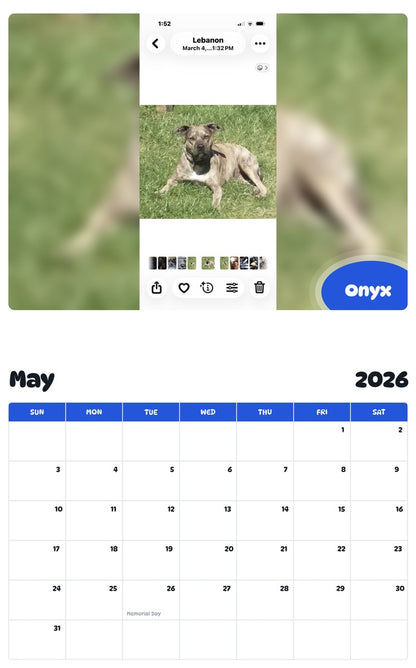 2026 - 2027 Onyx - Pawidols Pet Calendar