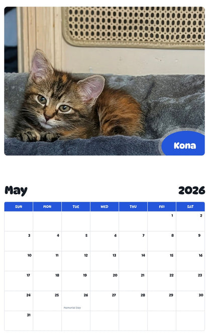2026 - 2027 Kona - Pawidols Pet Calendar