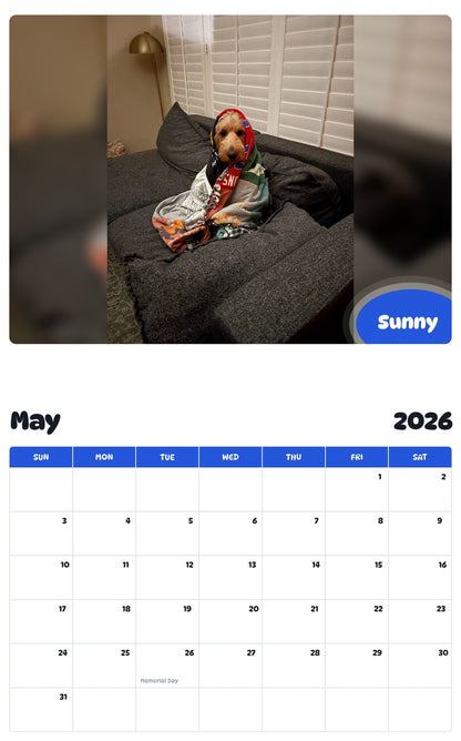 2026 - 2027 Sunny - Pawidols Pet Calendar