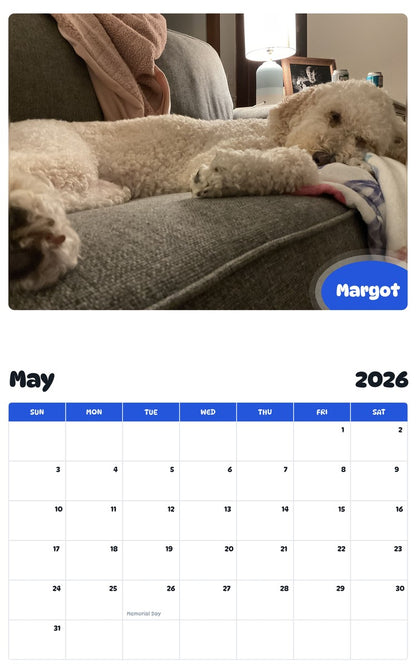 2026 - 2027 Margot - Pawidols Pet Calendar