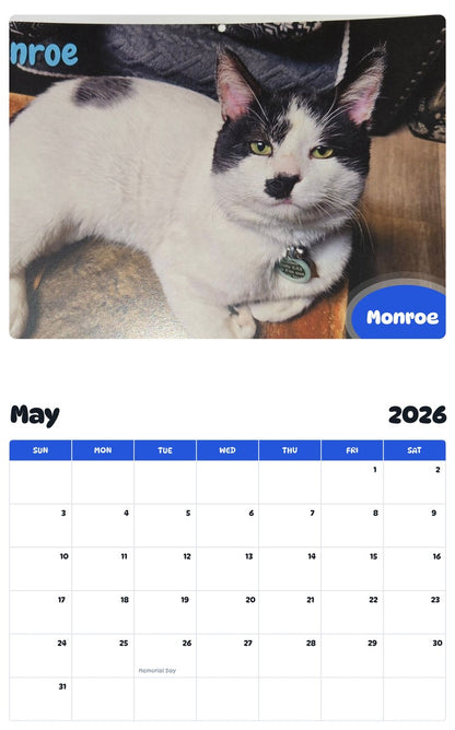 2026 - 2027 Monroe - Pawidols Pet Calendar