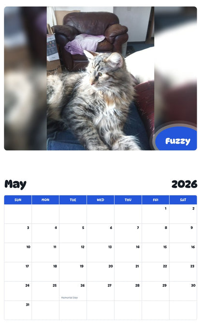 2026 - 2027 Fuzzy - Pawidols Pet Calendar