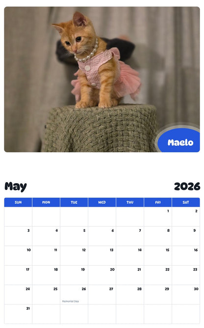 2026 - 2027 Maelo - Pawidols Pet Calendar