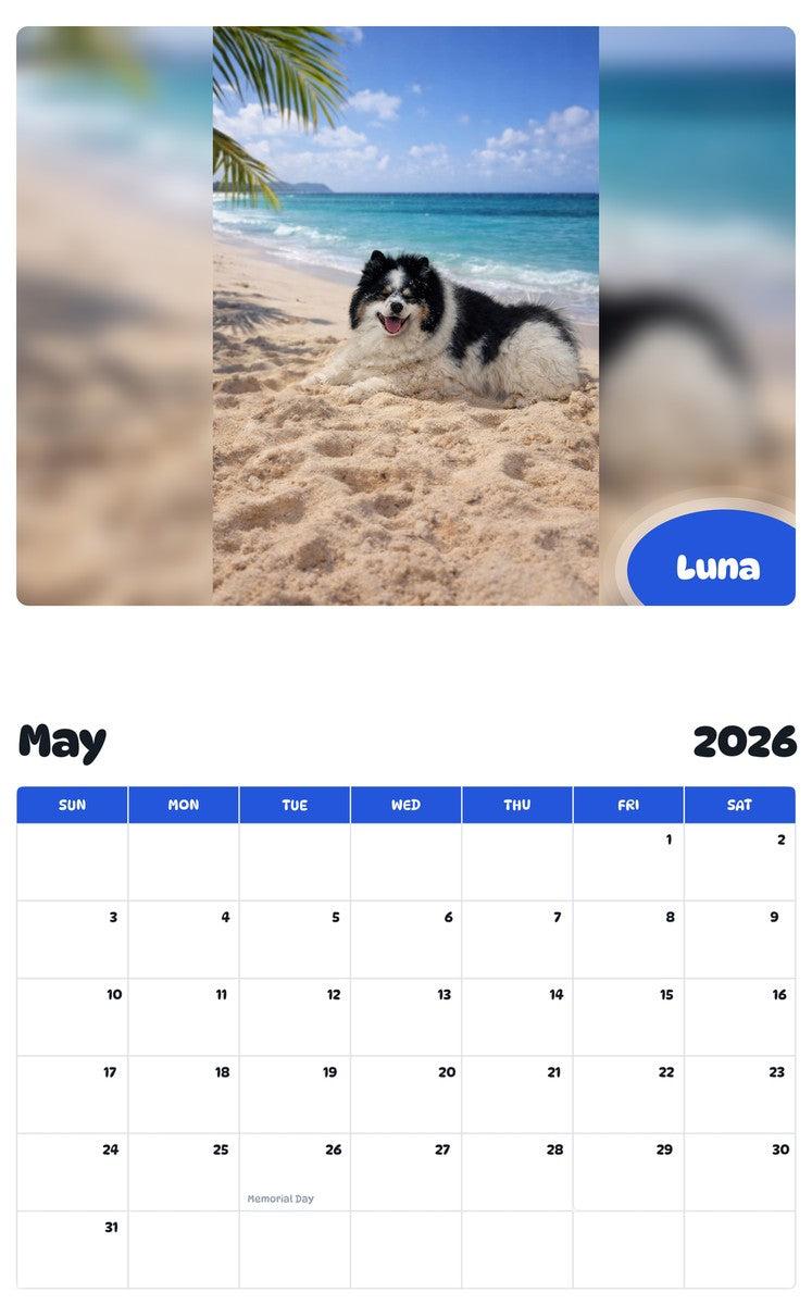 2026 - 2027 Luna - Pawidols Pet Calendar