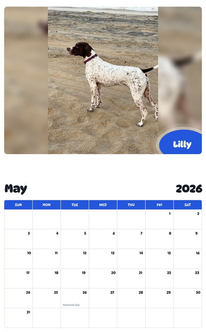 2026 - 2027 Lilly - Pawidols Pet Calendar
