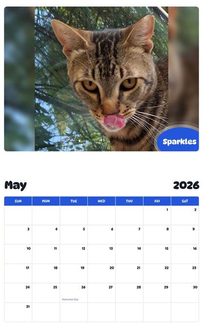 2026 - 2027 Sparkles - Pawidols Pet Calendar