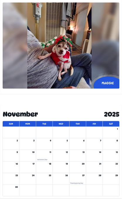 July 2025 - June 2026 Maggie - Pawidols Pet Calendar