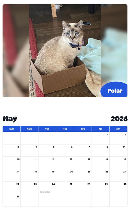 2026 - 2027 Polar - Pawidols Pet Calendar