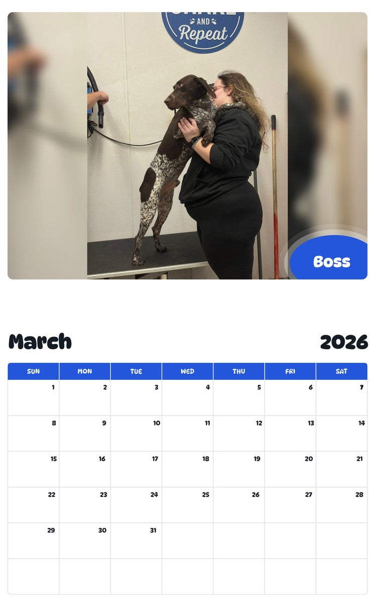 November 2025 - October 2026 Boss - Pawidols Pet Calendar