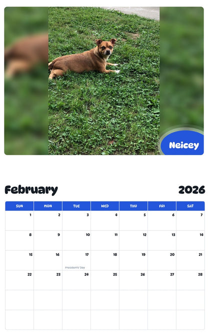 October 2025 - September 2026 Neicey - Pawidols Pet Calendar