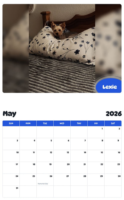 2026 - 2027 Lexie - Pawidols Pet Calendar