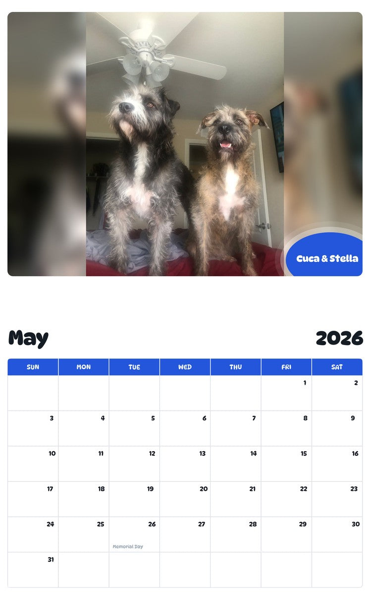 2026 - 2027 Cuca & Stella - Pawidols Pet Calendar