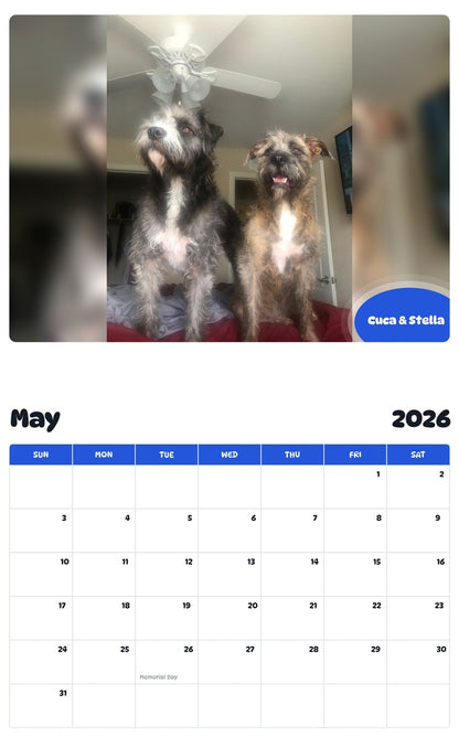 2026 - 2027 Cuca & Stella - Pawidols Pet Calendar