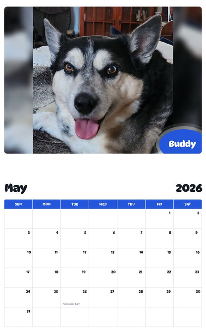 2026 - 2027 Buddy - Pawidols Pet Calendar