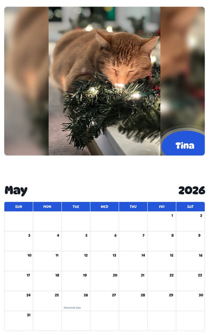 2026 - 2027 Tina - Pawidols Pet Calendar