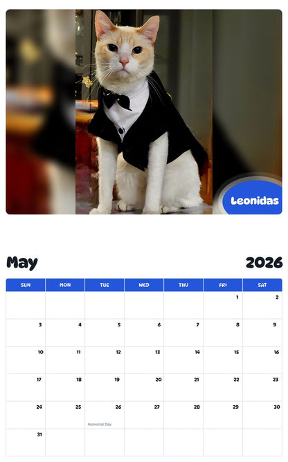 2026 - 2027 Leonidas - Pawidols Pet Calendar