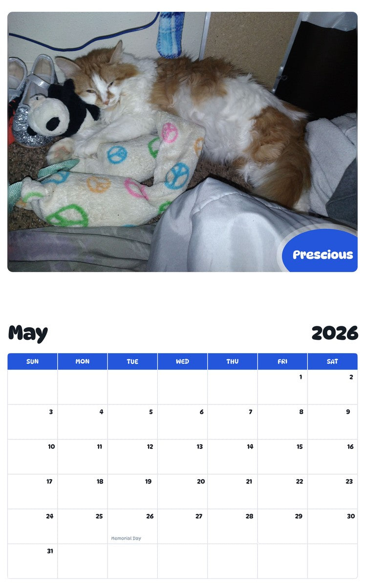 2026 - 2027 Prescious - Pawidols Pet Calendar