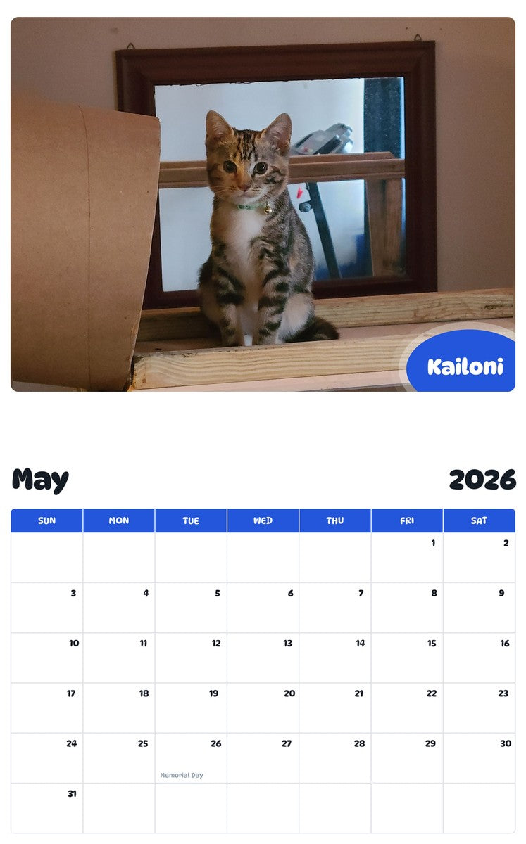 2026 - 2027 Kailoni - Pawidols Pet Calendar