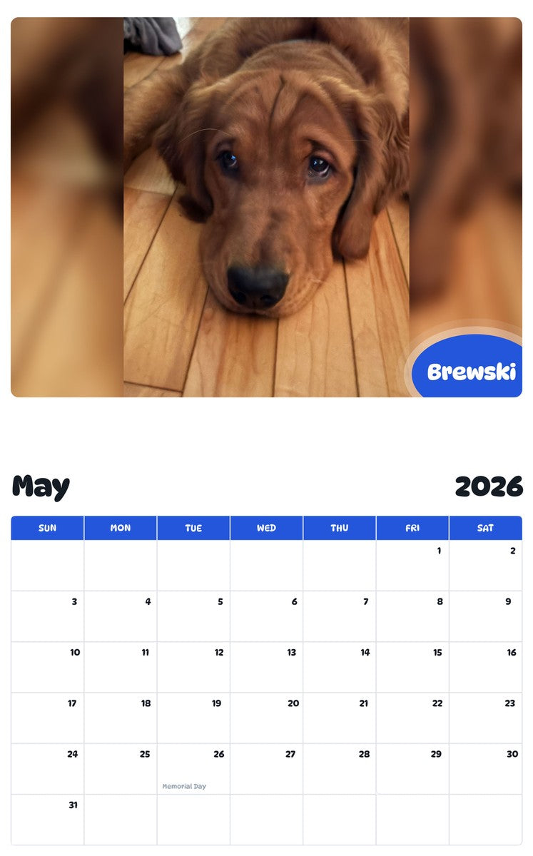 2026 - 2027 Brewski - Pawidols Pet Calendar