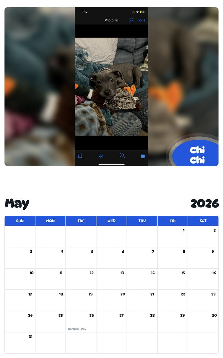 2026 - 2027 Chi Chi - Pawidols Pet Calendar