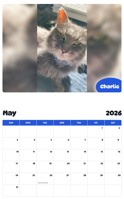 2026 - 2027 Charlie - Pawidols Pet Calendar