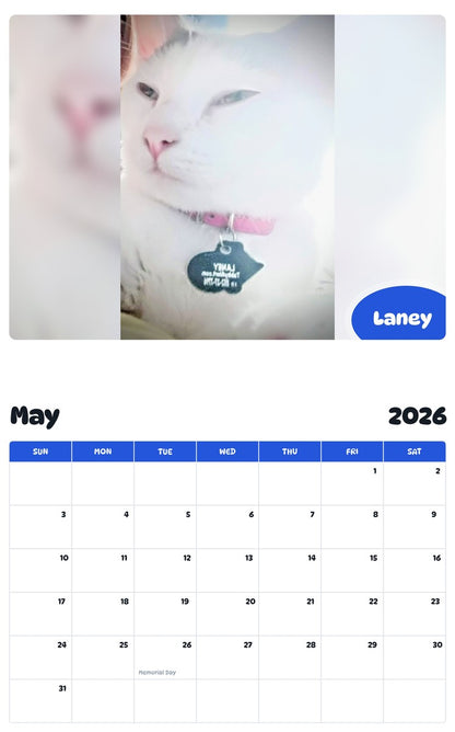 2026 - 2027 Laney - Pawidols Pet Calendar
