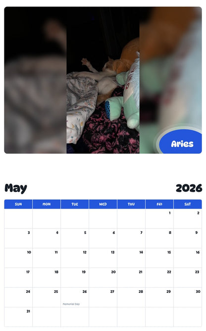 2026 - 2027 Aries - Pawidols Pet Calendar