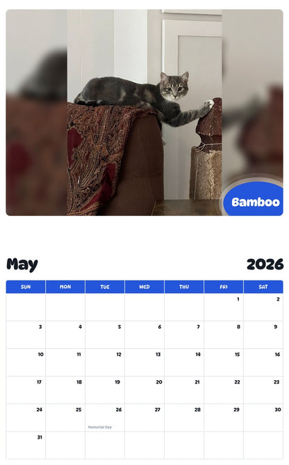 2026 - 2027 Bamboo - Pawidols Pet Calendar