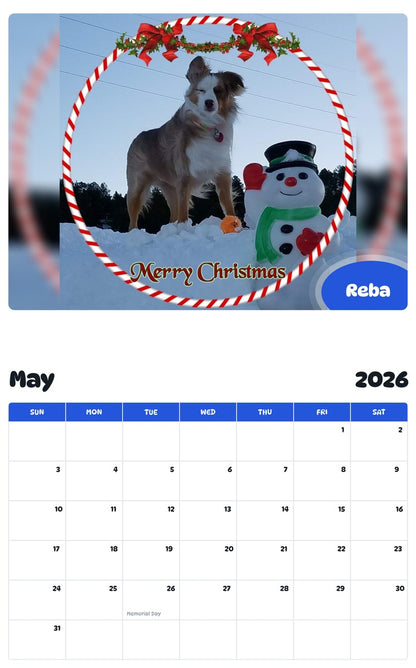 2026 - 2027 Reba - Pawidols Pet Calendar
