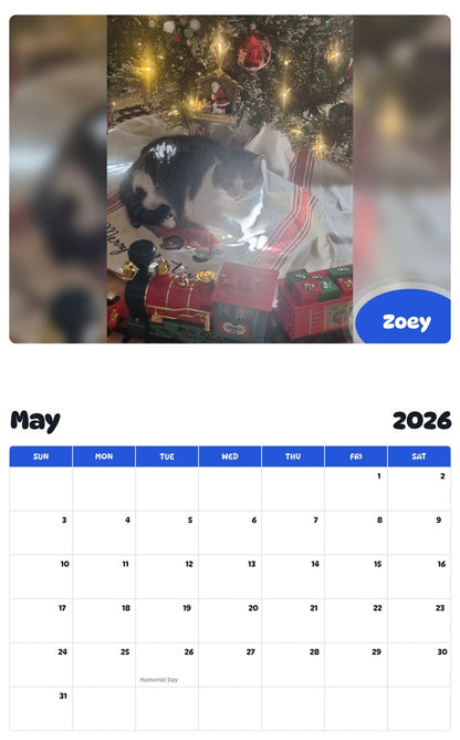 2026 - 2027 Zoey - Pawidols Pet Calendar