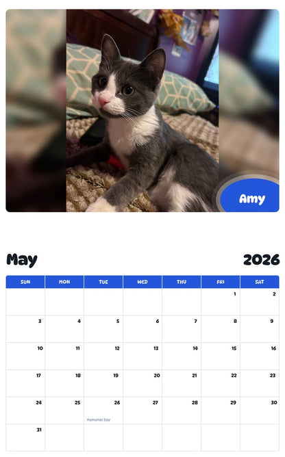 2026 - 2027 Amy - Pawidols Pet Calendar