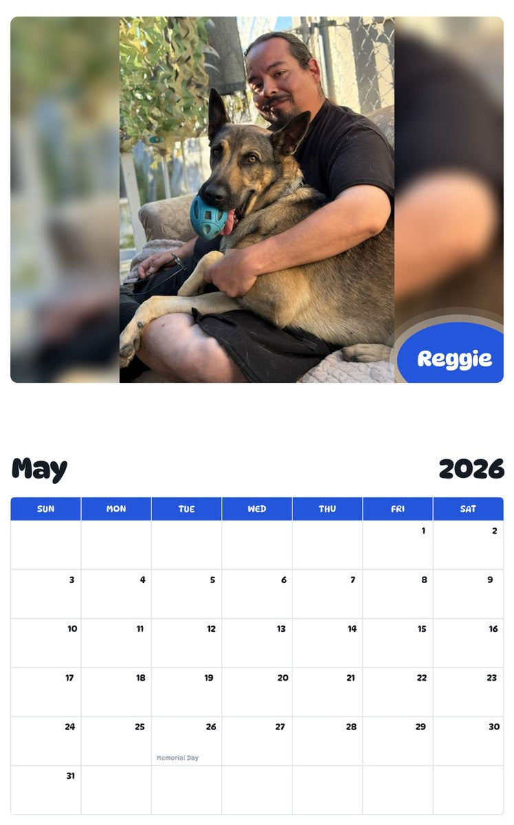 2026 - 2027 Reggie - Pawidols Pet Calendar