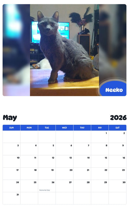 2026 - 2027 Neeko - Pawidols Pet Calendar