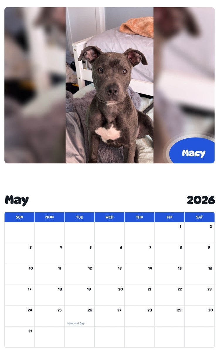 2026 - 2027 Macy - Pawidols Pet Calendar