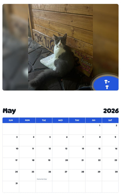2026 - 2027 T-T - Pawidols Pet Calendar