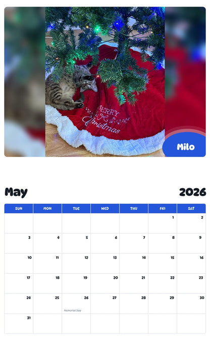 2026 - 2027 Milo - Pawidols Pet Calendar