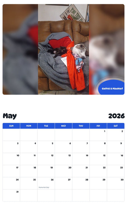 2026 - 2027 Colt45 & Mischief - Pawidols Pet Calendar