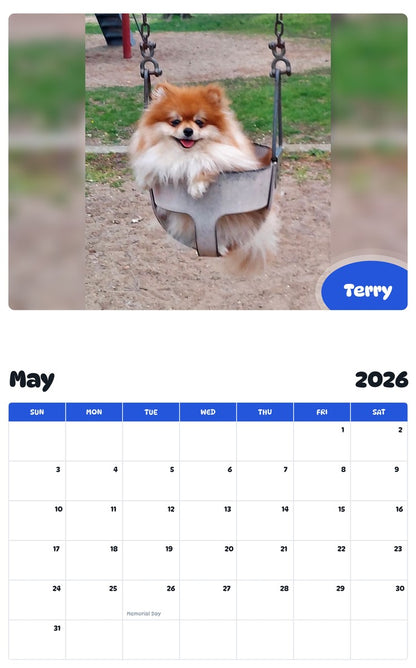 2026 - 2027 Terry - Pawidols Pet Calendar