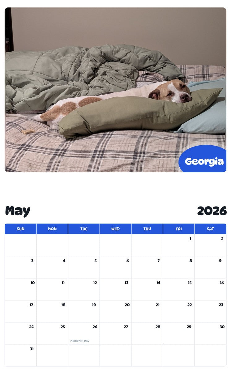 2026 - 2027 Georgia - Pawidols Pet Calendar