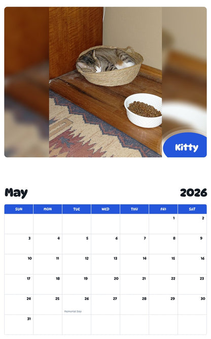 2026 - 2027 Kitty - Pawidols Pet Calendar