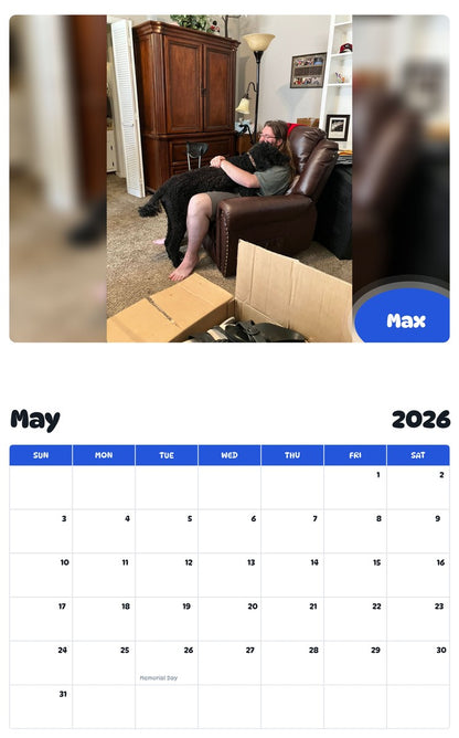 2026 - 2027 Max - Pawidols Pet Calendar