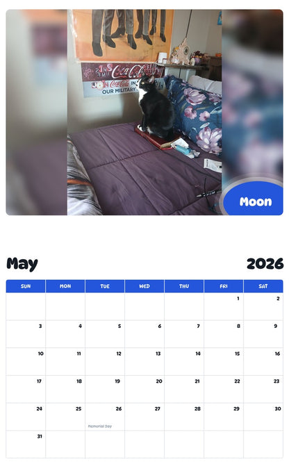 2026 - 2027 Moon - Pawidols Pet Calendar