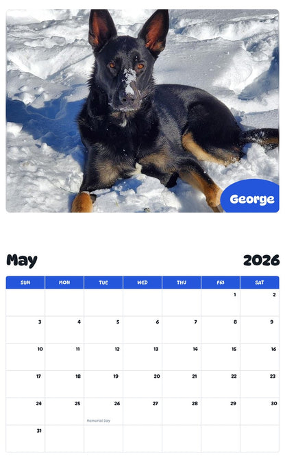 2026 - 2027 George - Pawidols Pet Calendar
